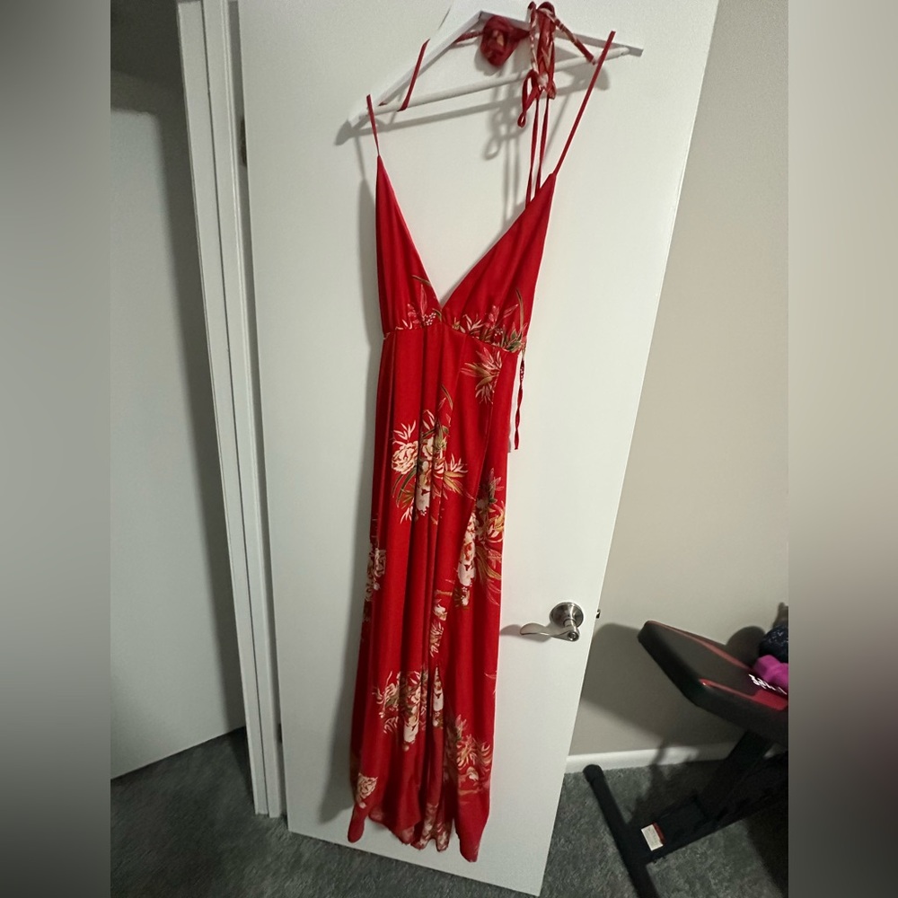 Hello Molly Red Floral Maxi Dress